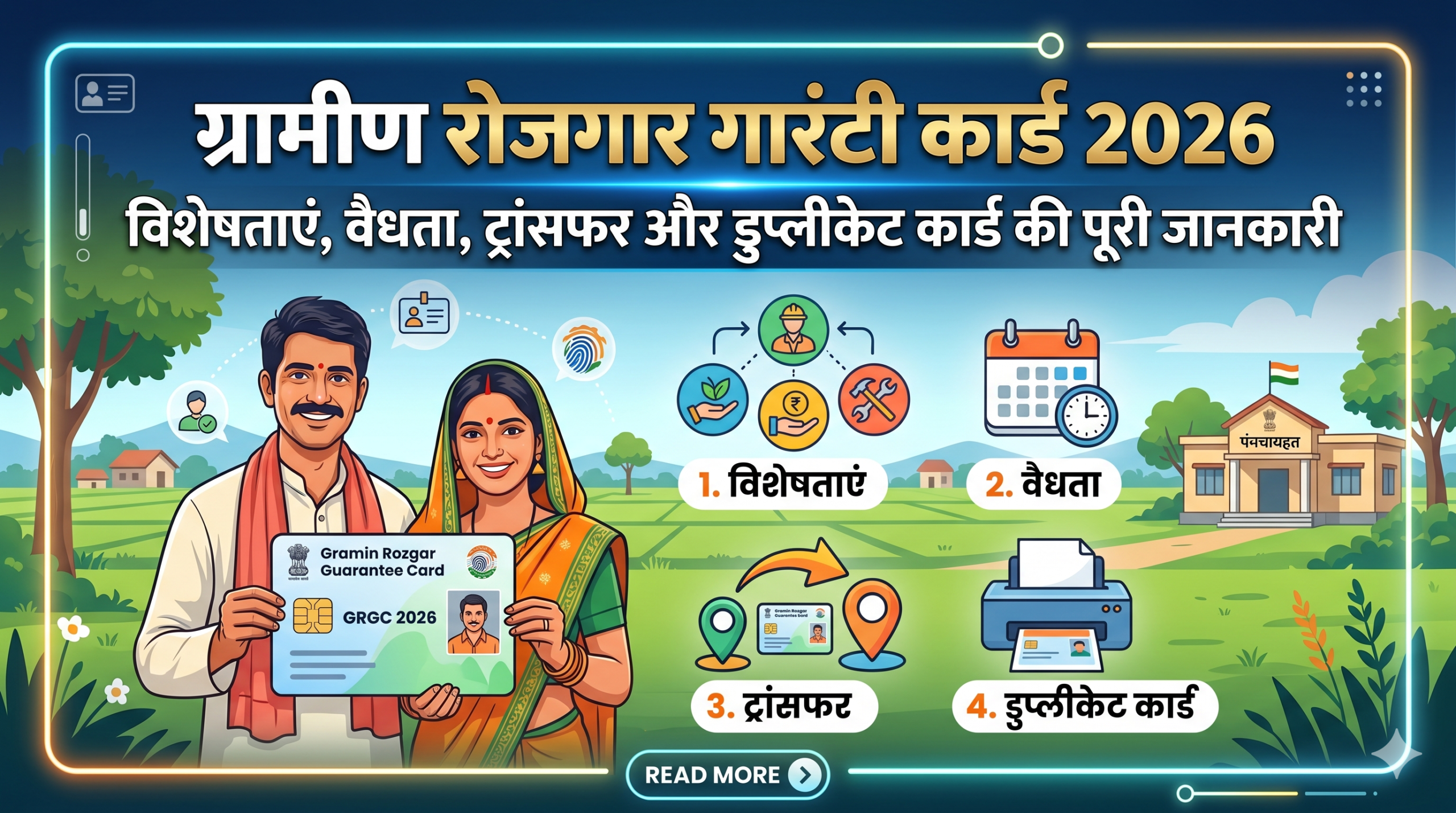 ग्रामीण रोजगार गारंटी कार्ड 2026: कार्ड की विशेषताएं, वैधता, ट्रांसफर - पूरी जानकारी