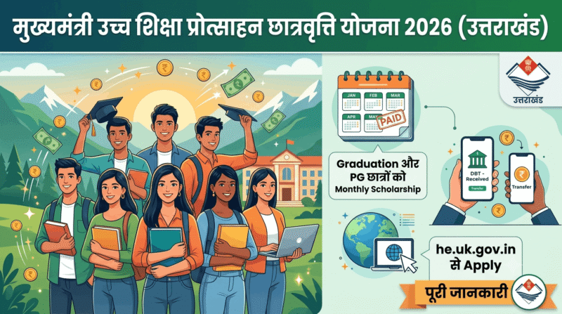 मुख्यमंत्री उच्च शिक्षा प्रोत्साहन छात्रवृत्ति योजना उत्तराखंड 2026